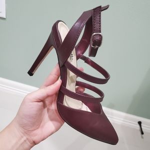 Burgundy Pointy Toe Pumps